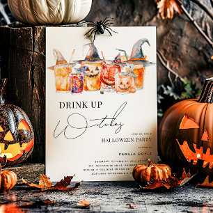 Invitation 'Boire Jusqu'à La Fin Sorcières' Cocktail Soirée H