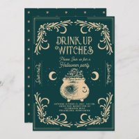 Boire vintage sorcières Halloween Party