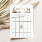 Bois Animaux Baby shower Baby Bingo Card