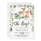 Bois animaux de forêt oh garçon baby shower