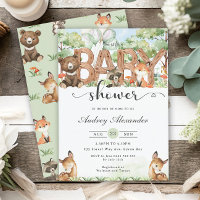 Bois Animaux Forêt Baby shower de verdure