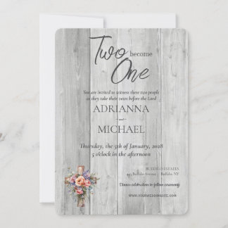 Invitation Bois chrétien deux devenir un