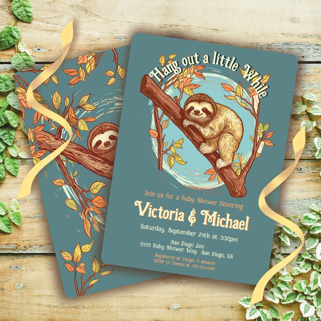 Invitation Bois de Baby shower à fentes (Créateur téléchargé)