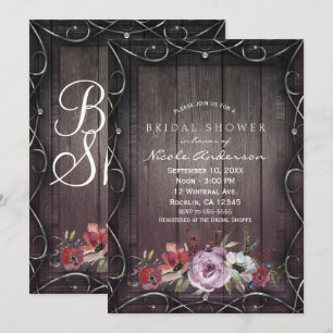 Invitation Bois de la grange rousse et de la nuptiale florale