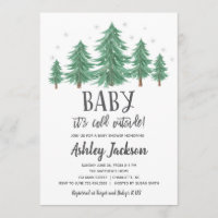 bois de verdure de baby shower d'hiver