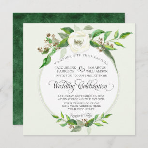 Invitation Bois d'hiver Bohême Bohême BOHO Aquarelle