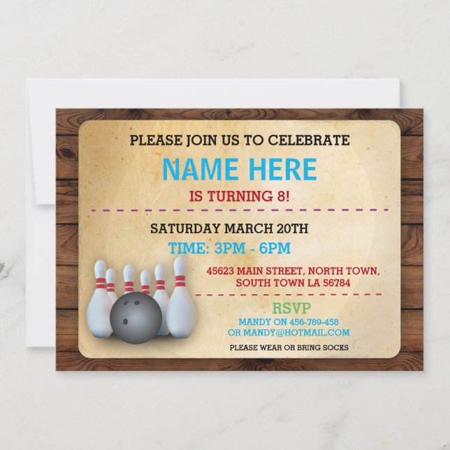 Invitation Bois d'invitation de partie d'invitation de (Devant)