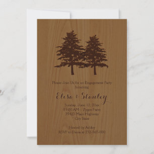 Invitation Bois et arbres Forêt mariage
