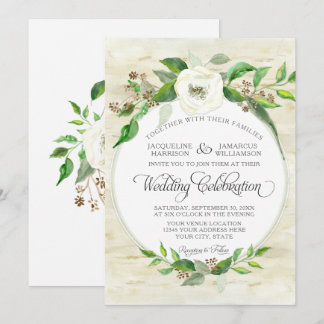 Invitation Bois forestier Bois BOHO Automne Aquarelle d'été