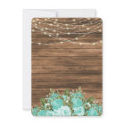 Bois, lanternes et Mariage Turquoise