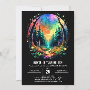 Invitation Bois mystique enchâssé Anniversaire