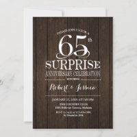 Bois pour 65e anniversaire de mariage surprise
