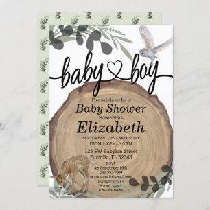 Invitation Bois rustique