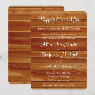 Invitation Bois rustique
