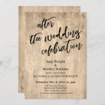 Bois rustique après la fête de la fête Mariage
