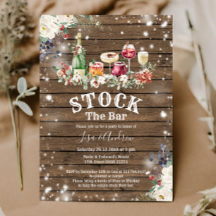 Invitation Bois rustique Couples Chute Douche Stock Le Bar
