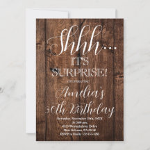 Bois Rustique et blanc Surprise fête d'anniversair