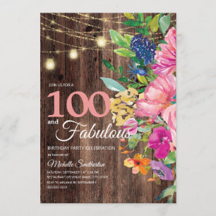 Invitation Bois Rustique Rose Flore Lumières 100 Fabuleux