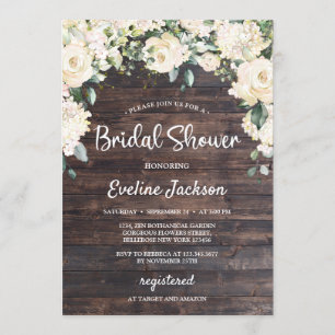 Invitation Bois rustique verdure feuillage fleuri nuptiale do