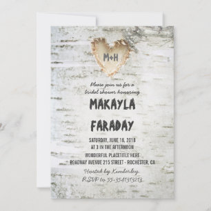 Invitation boisseau douche nuptiale rustique