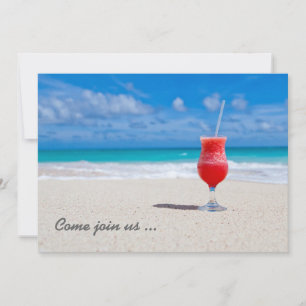 Invitation Boisson à l'invitation de coutume de plage