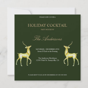 Invitation Boisson de fête de Noël festive avec Renne Fête de