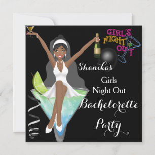 Invitation Boissons de Fête de Fiançailles Afro-Américaines p