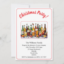 Boissons et cocktails de fête de Noël Couleur Xmas