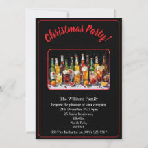 Boissons et cocktails de fête de Noël Xmas Black