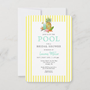 Invitation Boissons tropicales Piscine Party Bridal