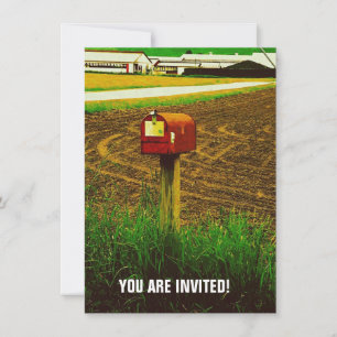 Invitation Boîte aux lettres Route rurale