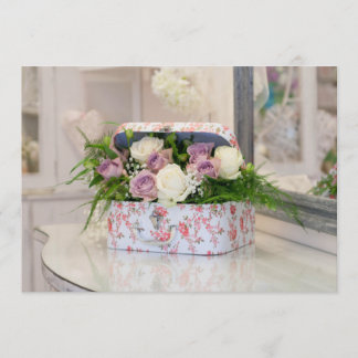 Invitation boîte cadeau vintage Flower
