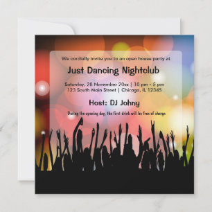 Invitation Boîte de nuit pour la soirée d'ouverture