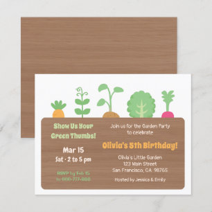 Invitation Boîte de plantation Jardin d'enfants Fête d'annive