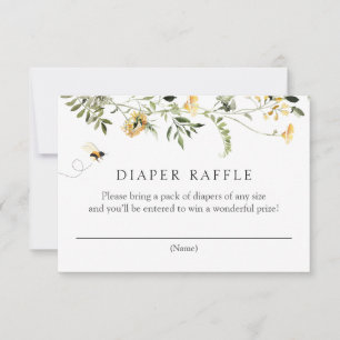 Invitation Boîtier à roulettes Fleurs sauvages jaunes et abei