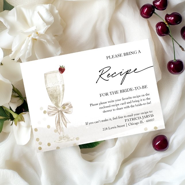 Invitation Boîtier de demande de Fête des mariées Champagne (Créateur téléchargé)