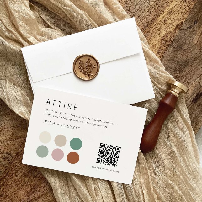 Invitation Boîtier du code vestiaire de la palette de couleur (Créateur téléchargé)