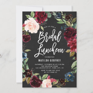 Invitation Boîtier Rustique Automne Floral Bridal Déjeuner