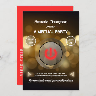 Invitation Bokeh Virtual Party