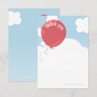 BOLD BALLOON merci note bleu ciel rouge