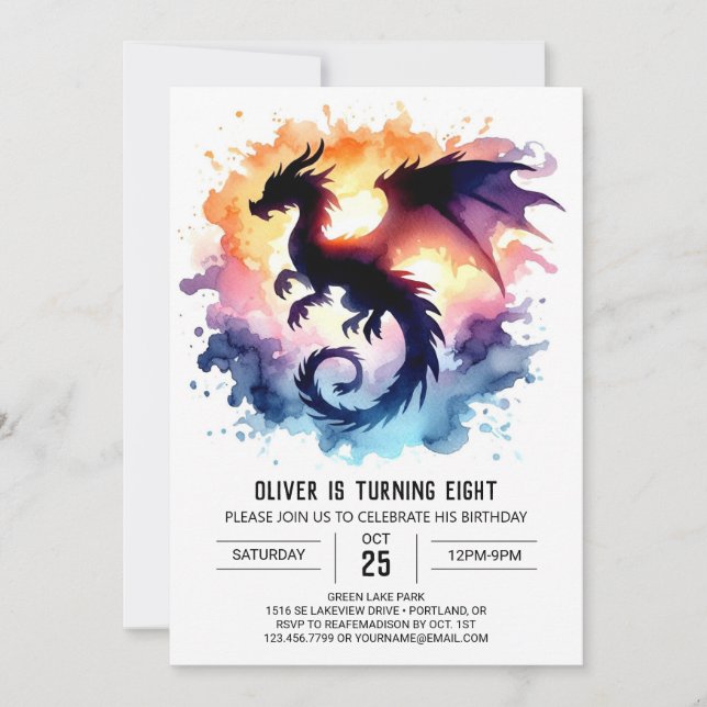 Invitation Bold Dragon Anniversaire numérique (Devant)