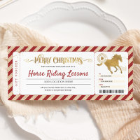 Bon de cadeau de leçons d'équitation de Noël