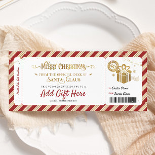 Invitation Bon de cadeau de Noël du Père Noël au Pôle Nord