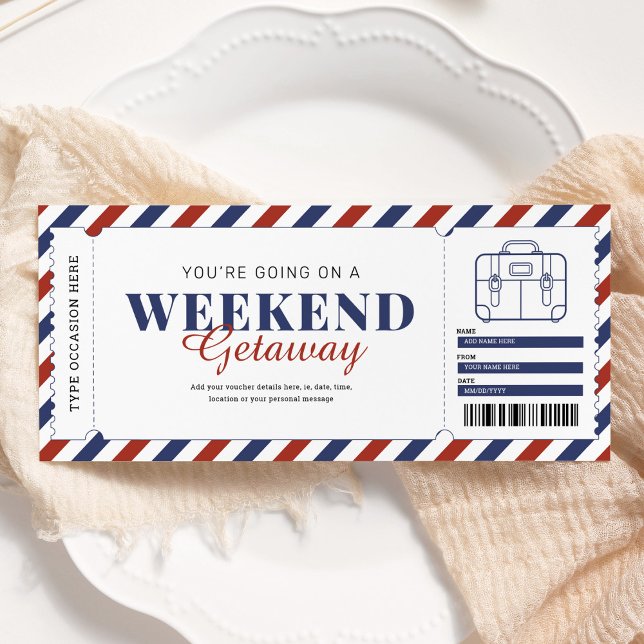 Invitation Bon de cadeau pour un week-end (Créateur téléchargé)