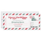 Bon de Ticket Cadeau de Noël de Jour de Shopping