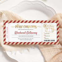 Bon de Ticket Cadeau de Noël pour un Week-end
