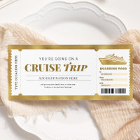 Bon de voyage Gold Cruise Boarding Pass Travel