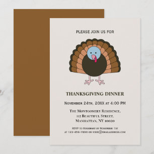 Invitation Bon thanksgiving Amical Grateful Blessé