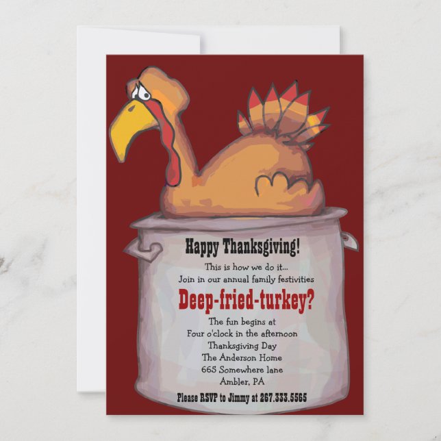 Invitation Bon thanksgiving DE TURQUIE FRITE PROFO (Devant)