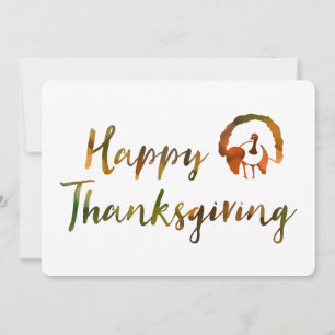 Invitation Bon thanksgiving (feux de dinde de bokeh)